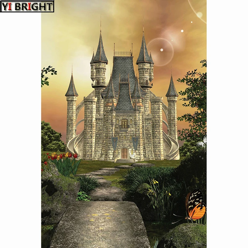 

DIY 5D Diamond Painting Castle Cross Stitch Mosaic diamond embroidery Needlework Patterns Full Rhinestone Home decor