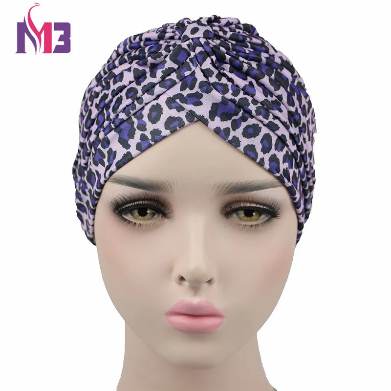 Модные женские Тюрбан Твист Тюрбан с принтом повязка на голову банданы головные уборы для химиотерапии хиджаб тюрбан шляпа аксессуары для волос