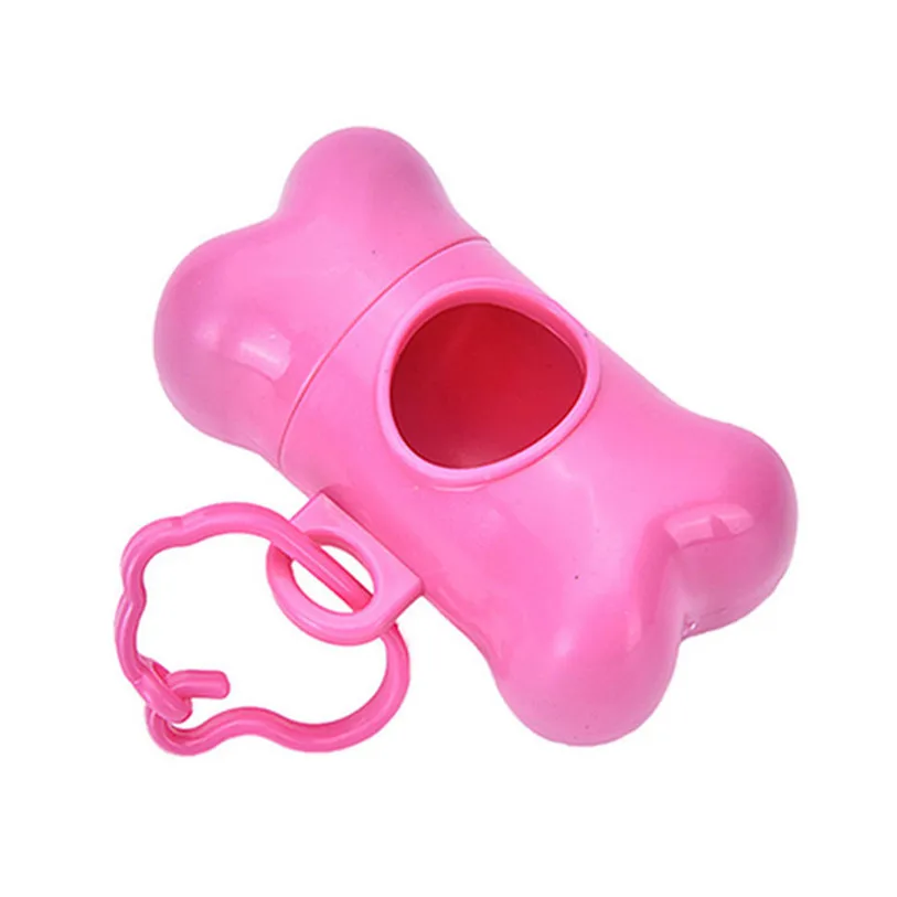 Bone Shape Pet Dog Poop Bag Dispenser Waste Garbage Bags Carrier Holder Dispenser + Poop Bags Set Pet Dog Waste Poop Bag 40DC14 (22)