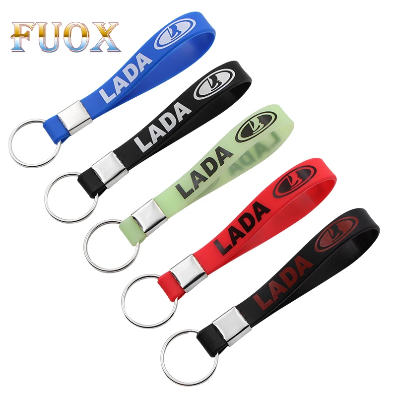 

Car Styling Silicone Car Keychain Key Chains Rings Car Logo Keyring for Lada Niva Kalina Priora Granta Largus Vaz Samara 2110
