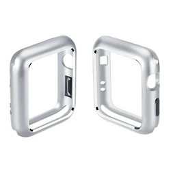 Premium Magnetic Aluminum Alloy Cover for Apple Watch - Durable and Sleek Design (Silver)