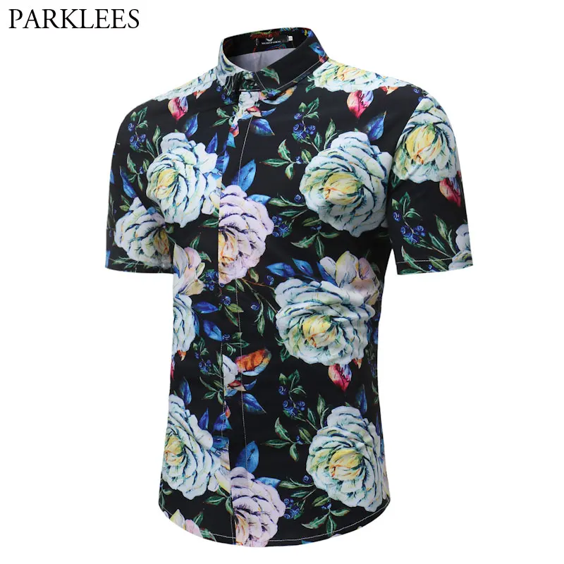 Camisas Playeras, Hawaianas #22 Palm Parrot