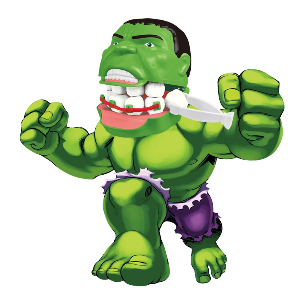 Зеленый гигантский Халк стоматолога ролевые игры глины детские развивающие игрушки набор для детей с пластилином ролевые игры Доктор