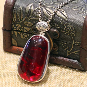

famous brand Natural semi-precious stone women Garnet folk style ladies pomegranate red monkey red pendant girlfriend gift