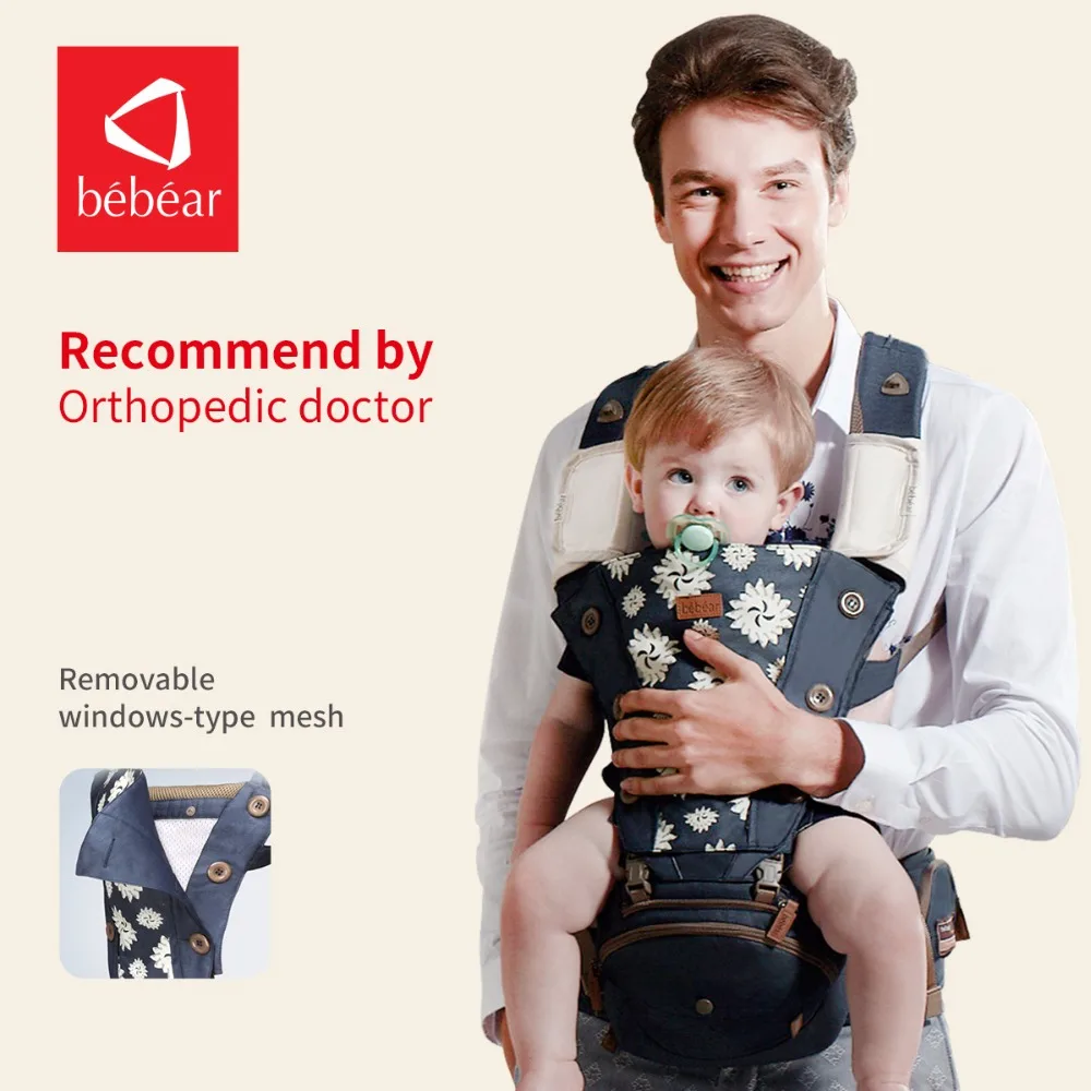 Bebear hipseat for prevent o-type legs new aviation aluminum 6 in 1 carry style load 20Kg Ergonomic baby carriers kid sling