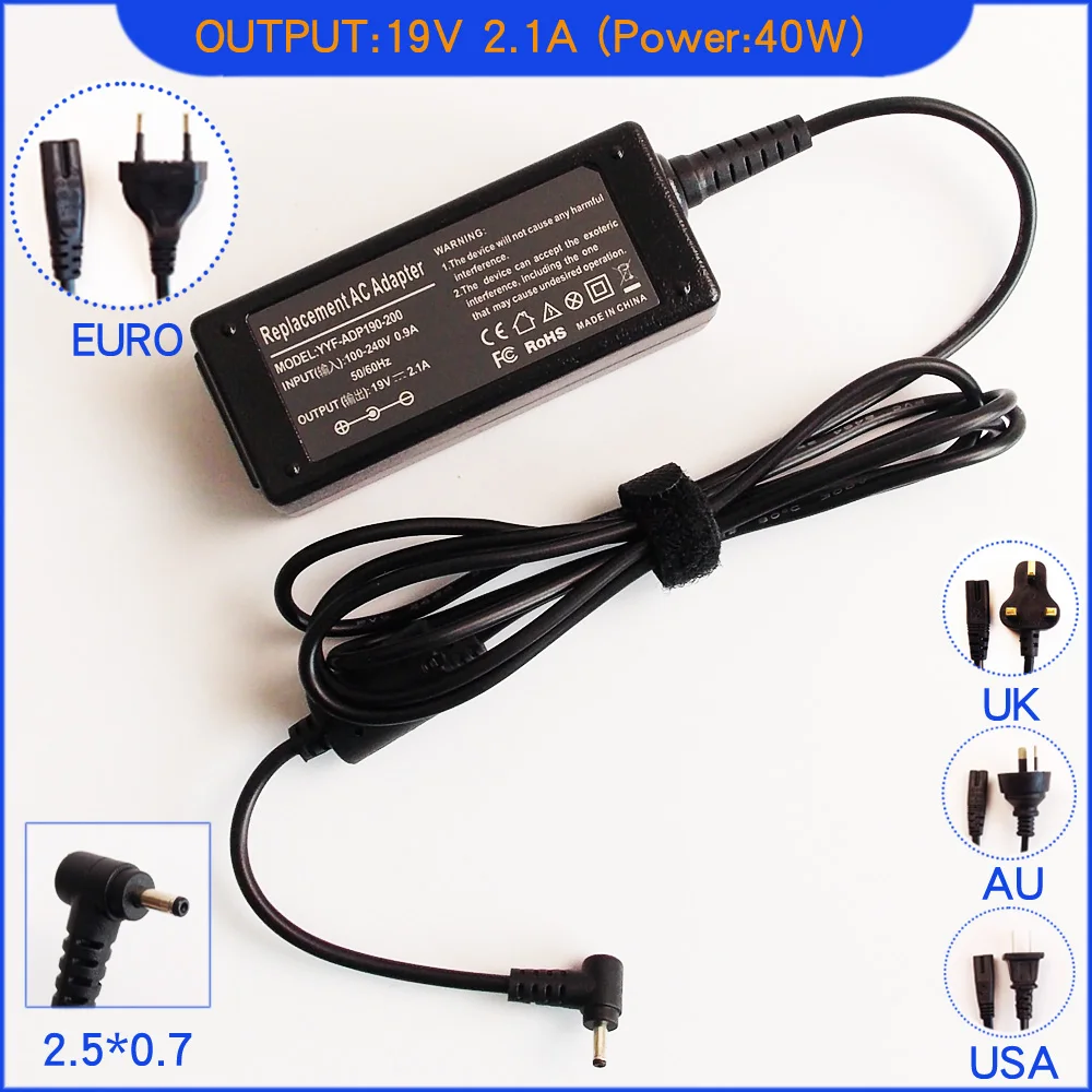 

New For ASUS Eee PC Seashell 1215 1215N 1215T 1215P 1016P Laptop Netbook Ac Adapter Power Supply Charger 19V 2.1A
