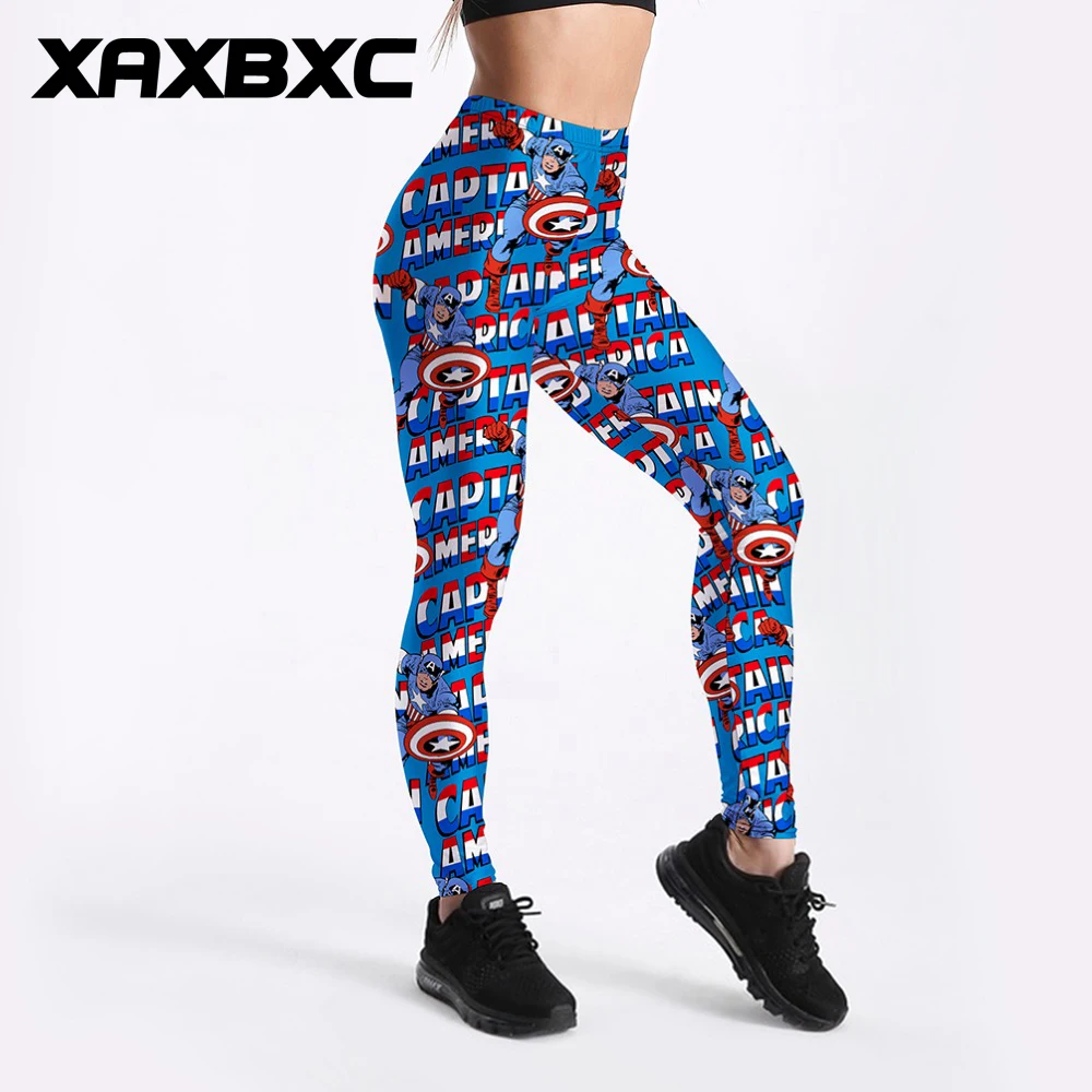 XAXBXC 3466 Sexy Girl Pencil Pant Comics Superhero Captain ...