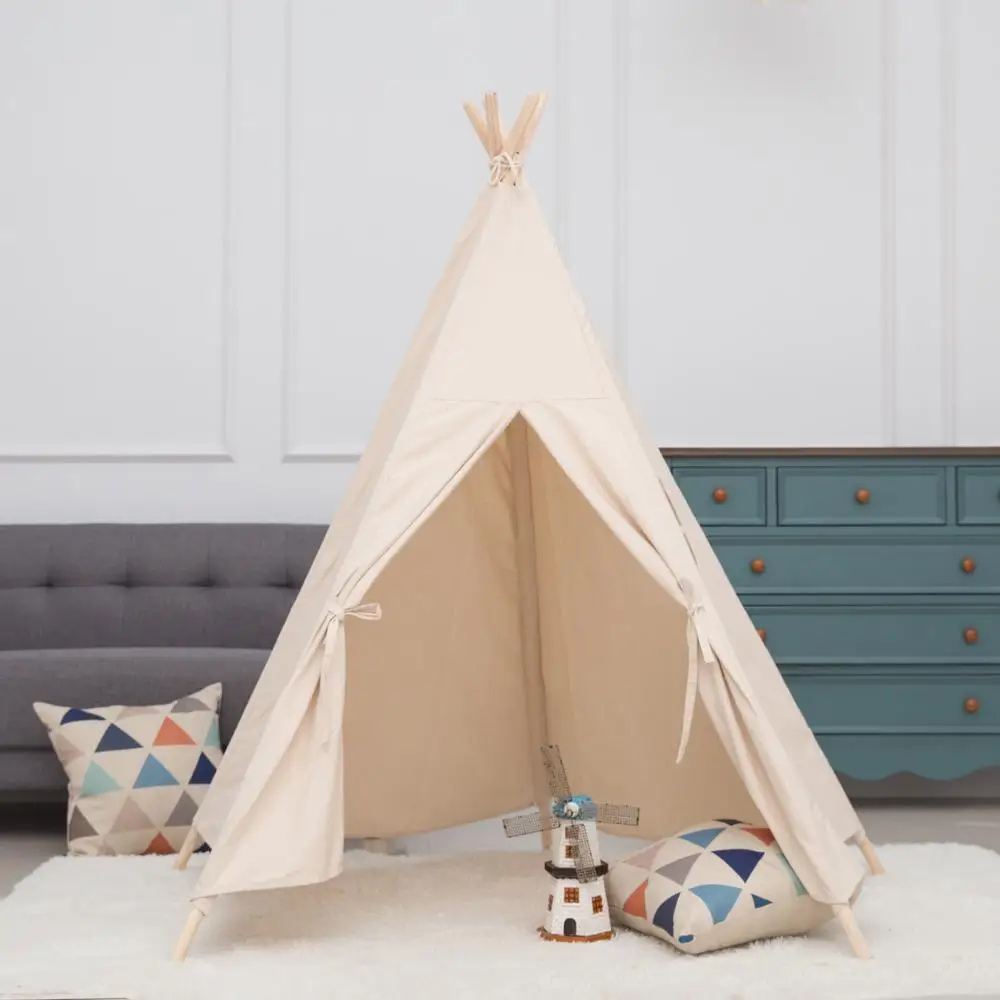New Kids Teepee Wigwam Childrens Play Tent Childs Out or Indoor Toy Canvas Large