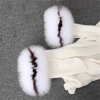 

High Quality100% Fox fur Cuffs Hot Sale Wrist Warmer Genuine Fox Fur Cuff Arm Warmer Lady Bracelet Real Fur Wristband