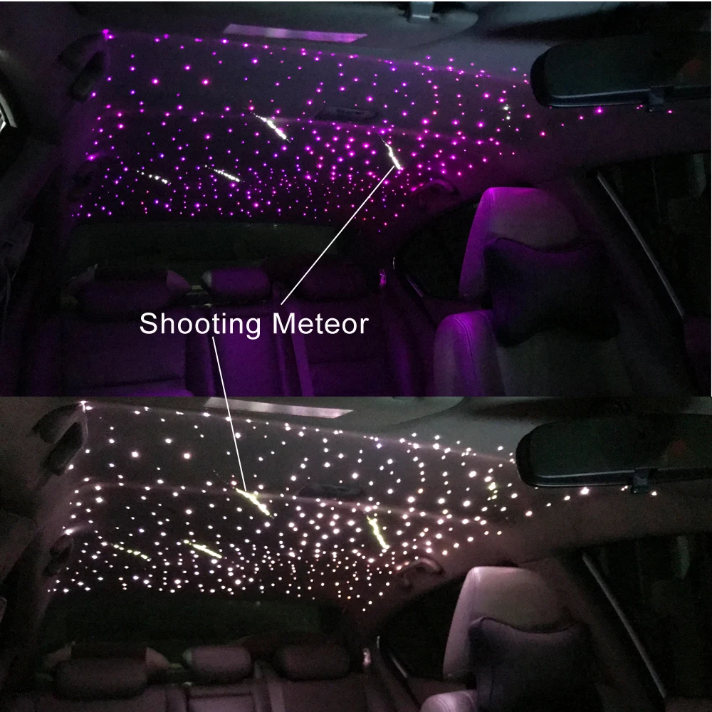 Meteor Effect Light Driver 5W Shooting Stars Engine RF Remote Control PMMA Fiber Optic Cable LED Lighting for Decorative Project