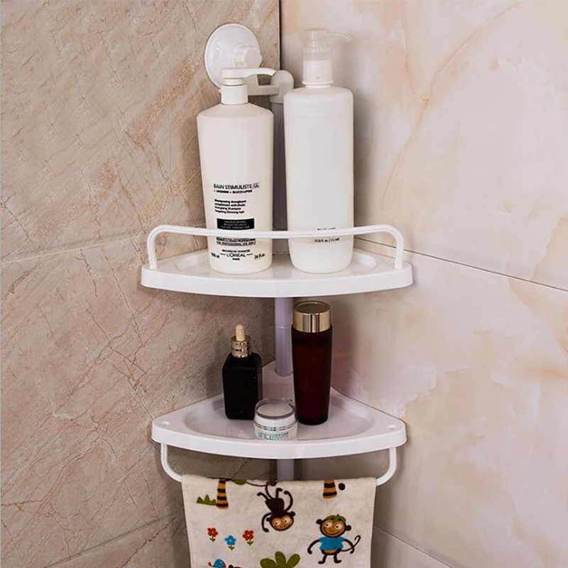 شوانغ تشينغ المنزل يقيم مزدوجة سوبر الإبداعية الحمام الالتصاق الرف الرف المطبخ الزاوية من رفوف التخزين 1907