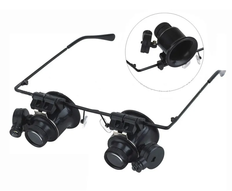 Xinxiang Magnifier 20X Magnifying Jewelry Watch Crafts Repair Magnifier Glasses Wearing Style With LED Lights Loupe Magnifier (4)