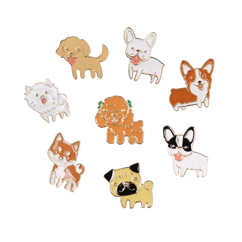 Fashion-Cartoon-Cute-Dog-Teddy-Bulldog-Brooch-Pins-Badge-Pin-Jeans-Bag-Clothes-Decoration-For-Women