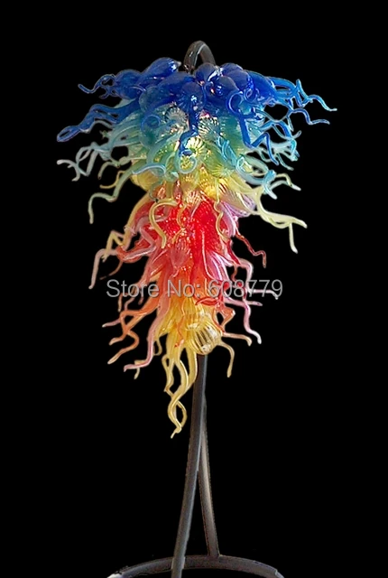 

Multi Color Large Hotel Modern Hand Blown Art Glass Chandelier