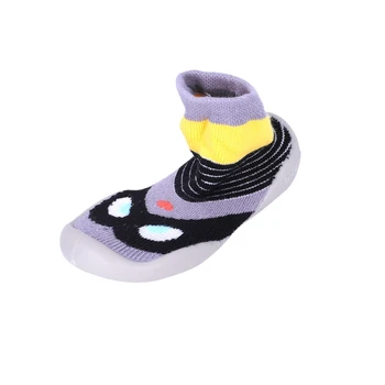 

KACAKID Toddler Baby Cotton Soft Rubber Bottom Anti-Slip Floor Socks Boots,First Walking Shoes with Non- Slip Rubber Sole for
