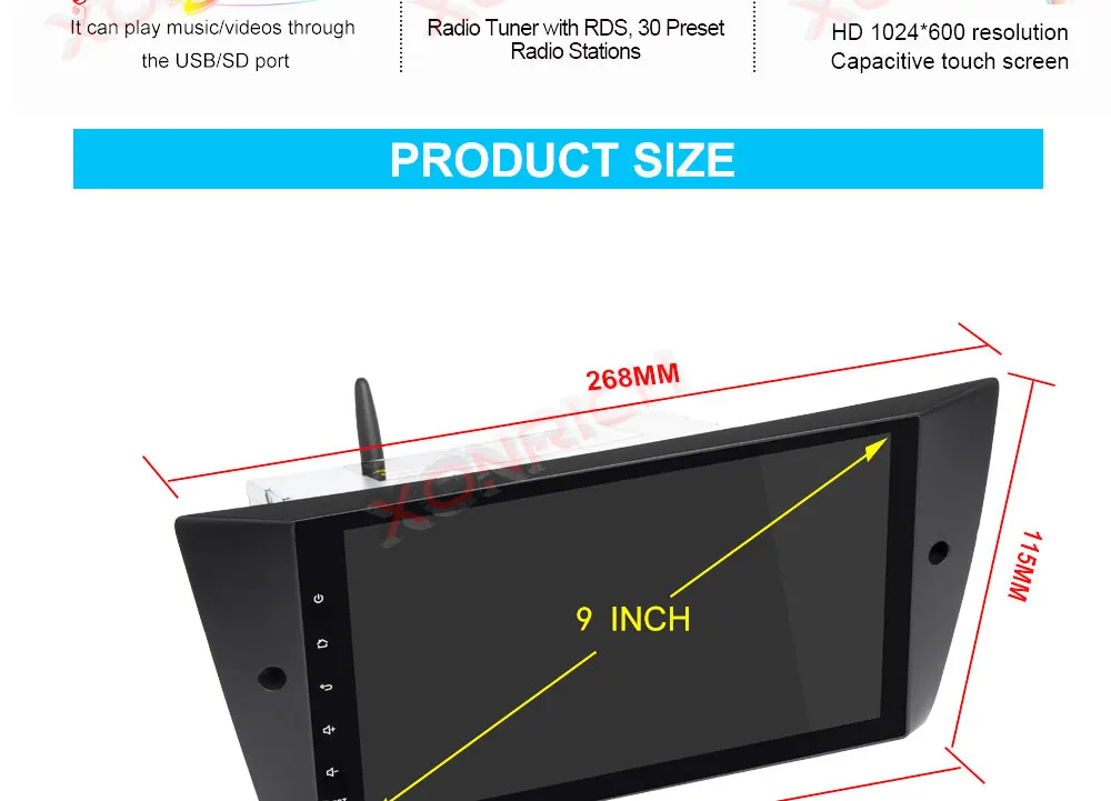 Discount Xonrich Android 9.0 System Car Radio GPS Navigation Stereo For BMW E90 Sedan 2005-2012 E91 E92 E93 2G+32G Autoradio DVR OBD2 DSP 27