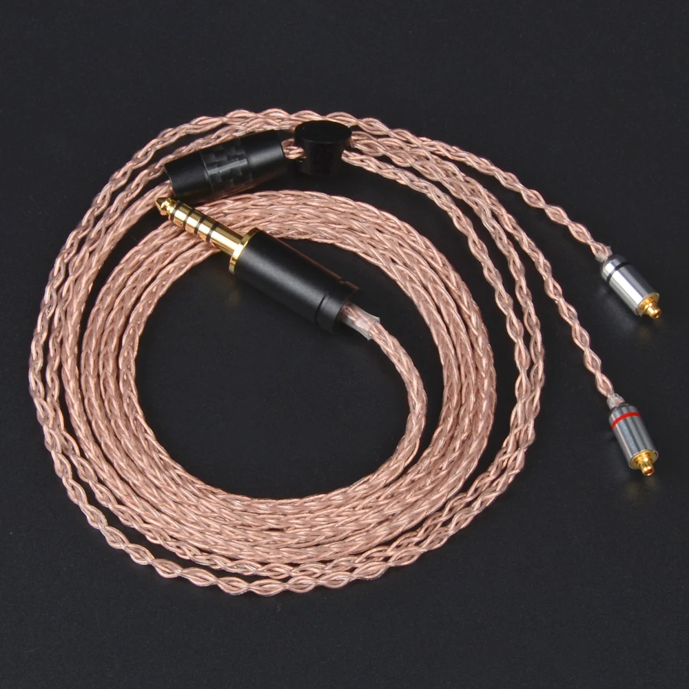 Nicehck 3,5/4,4/2,5 мм балансный MMCX/2Pin разъем 8-ядерный 7N монокристаллической Медь кабель для SE535 LZ A5 ZS10 niechck EBX HK6