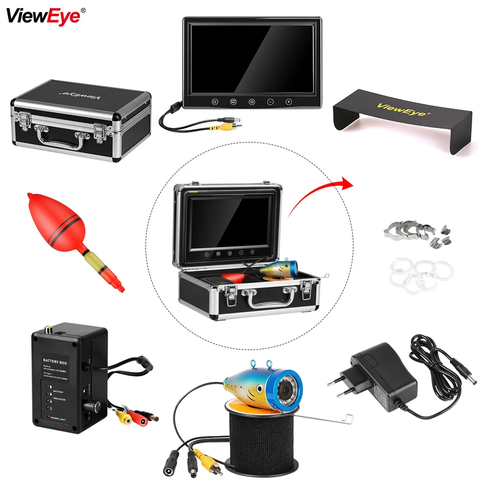 ViewEye оригинальный HD 1000TVL рыболокатор подводная рыбалка 9 &quotвидеокамера монитор