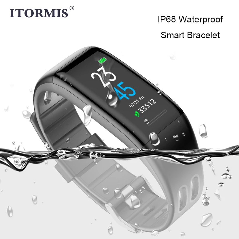 ITORMIS Bluetooth Смарт часы Браслет фитнес С Пульсометром водонепроницаемый