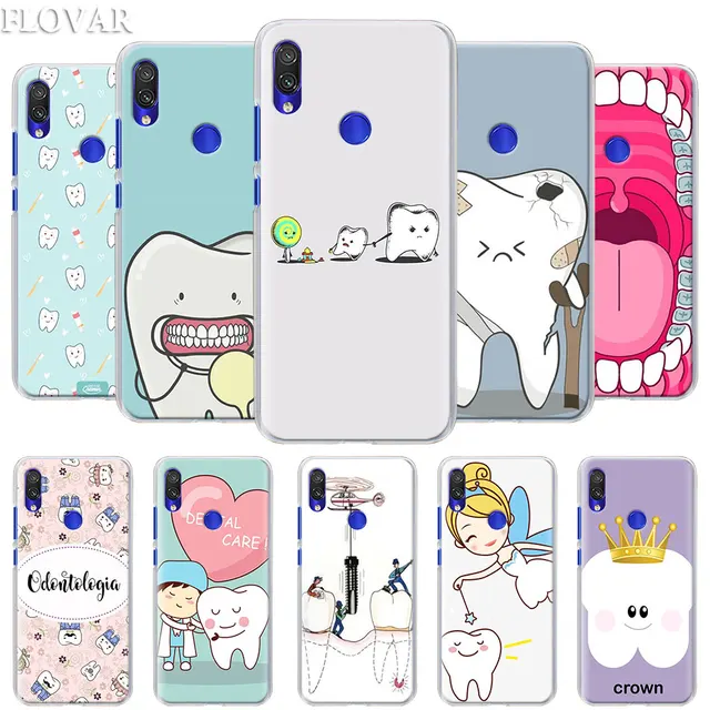 US $1.86 Dentist Teeth Tooth Phone Case for Xiaomi Redmi 7 5 6 Pro Note 7 Pro 5 5A 6 Mi A1 A2 8 Lite 9 Case 