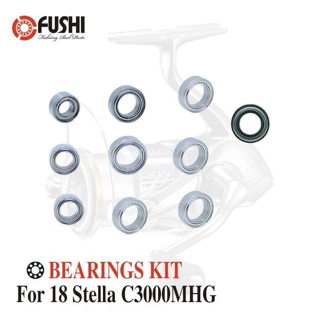 Cheap Fishing Reel Stainless Steel Ball Bearings Kit For Shimano 18 Stella C3000MHG / 03806 Spinning reels Bearing Kits Cheap Fishing Reel Stainless Steel Ball Bearings Kit For Shimano 18 Stella C3000MHG / 03806 Spinning reels Bearing Kits
