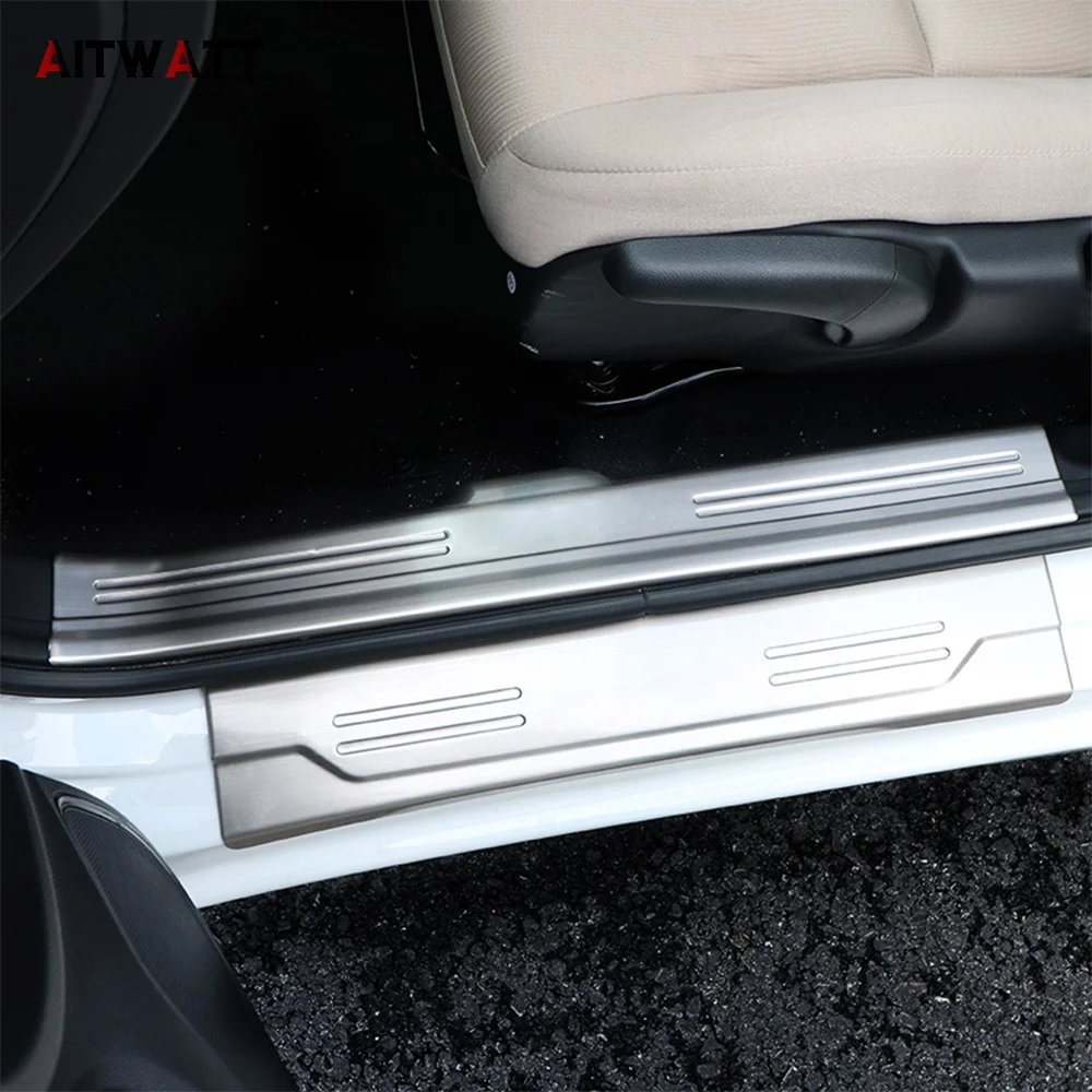 4PCS Silver Stainless Door Sill Protector Scuff Plate Trim For Honda Accord 2018