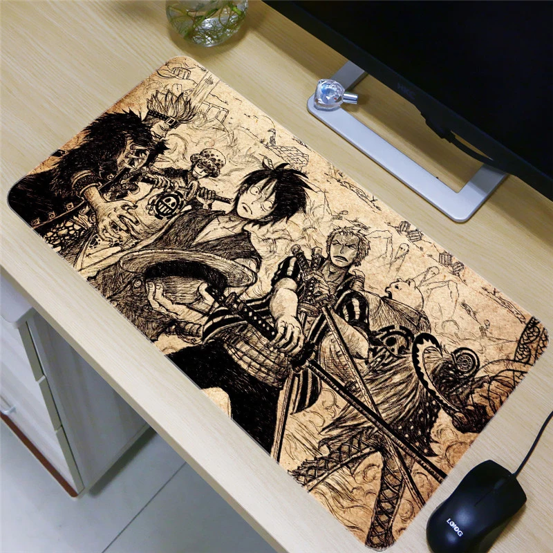 FFFAS 80x40 см один предмет 1 шт. большой XXL коврик для мыши Sea Poacher King Luffy японский аниме