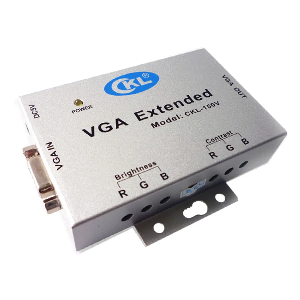 Vga сигнала Extender Усилители домашние до 150 м (492 футов) по cat5e кабель пропускная способность 500 мГц Поддержка 2048*1536 металлический корпус ckl-150v