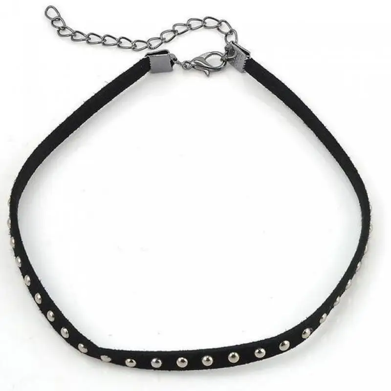 Cute Fashion Bohemian Personality Rivets Hot Nail Fender Necklace Collar Statement Necklace Choker Necklace Gargantilha Collares - 3