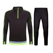 2016 17 Kids Sport Running Survetement Football Set Long Jacket Suit Soccer Training Skinny Leg Pants Tracksuits Kits Sportswear