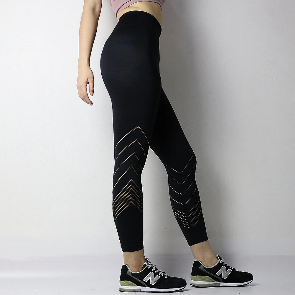 2018 для женщин кальсоны йоги укороченные брюки Спортивные Леггинсы Высокая талия Push Up тренировки Тренажерный зал Бег тренировки фитнес