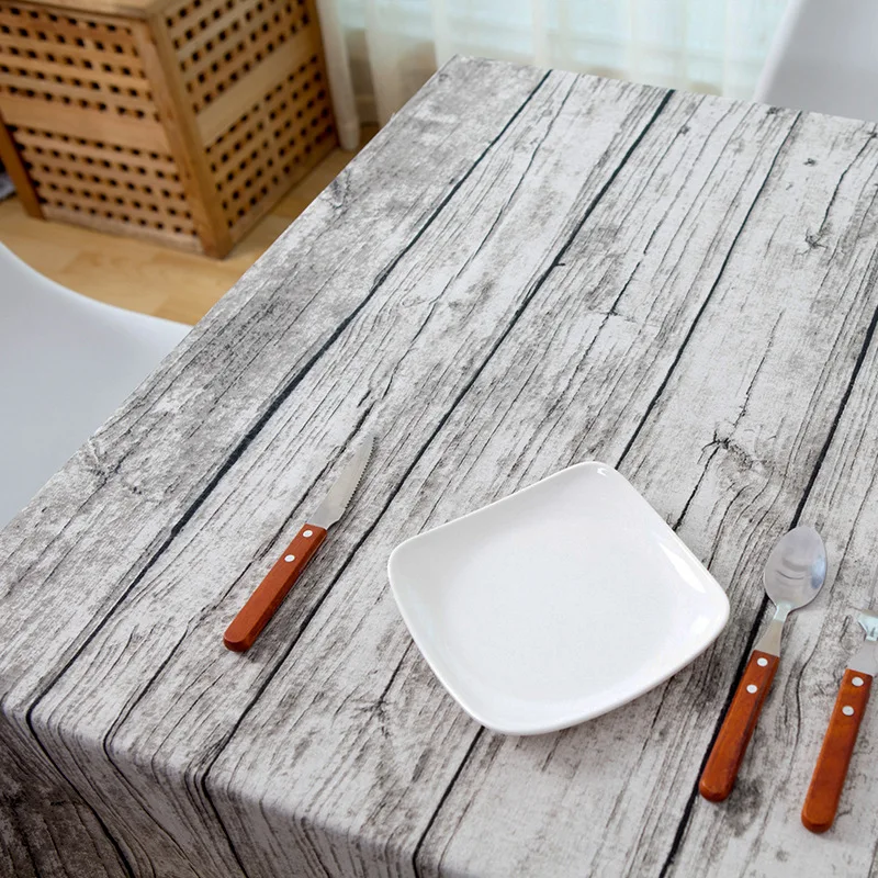 

#a Retro simulation wood table cloth cotton fabric bark cloth tablecloth table photography background cloth