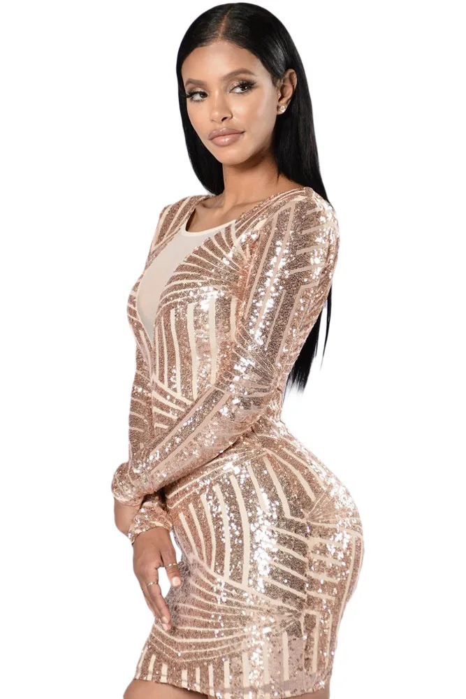 rose gold pencil dress