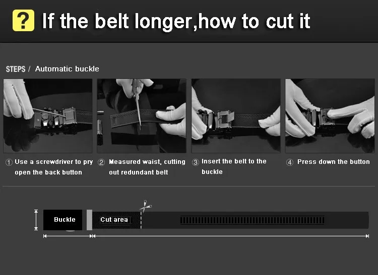 if the belt is too long, how to cut it