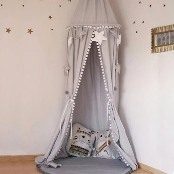 

Baby bed curtain Children Room decoration Crib Netting baby Tent Cotton Hung Dome baby Mosquito Net photography props