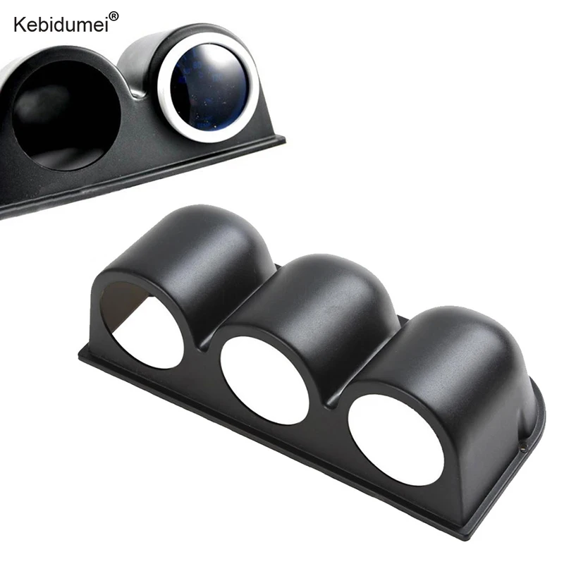 Kebidumei Plastic Dash Mount Car Gauge Pod Holder Black 2" 52mm Three