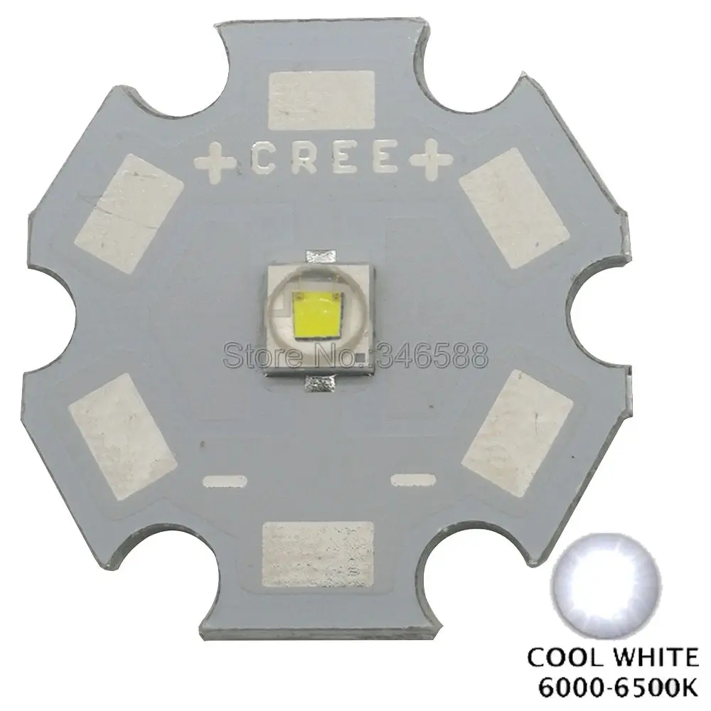 10 шт. Cree XLamp XP-E2 XPE2 холодный белый 6000 К-6500 к 3 Вт высокой мощности Светодиодный излучатель диод с 8 мм/12 мм/14 мм/16 мм/20 мм PCB