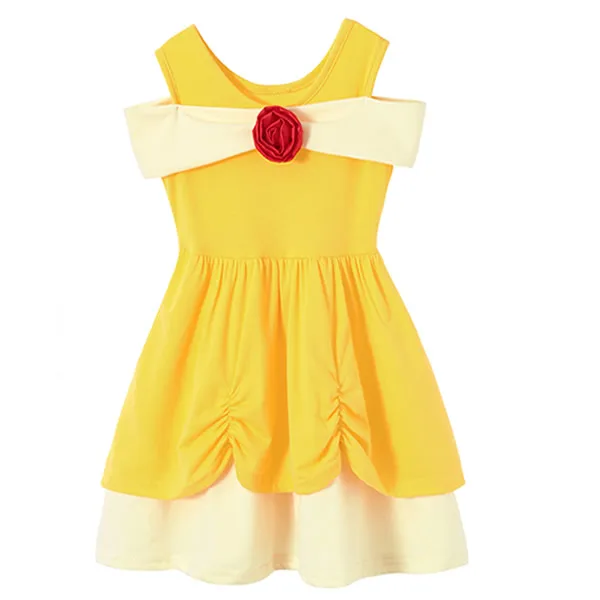 Belle Dress ZT1439B Платье принцессы Белль для девочек; Детские карнавальные костюмы Белль; платье для маленьких девочек; нарядное желтое платье для малышей; Вечерние платья на Хэллоуин - Цвет: Belle Dress ZT1439B