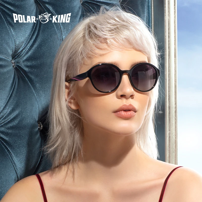 POLARKING Марка Дизайн Роскошные Солнечные Очки Женщин Старинные Женские Поляризованные Солнцезащитные Очки Круглая Рамка Оттенки Очки Feminino