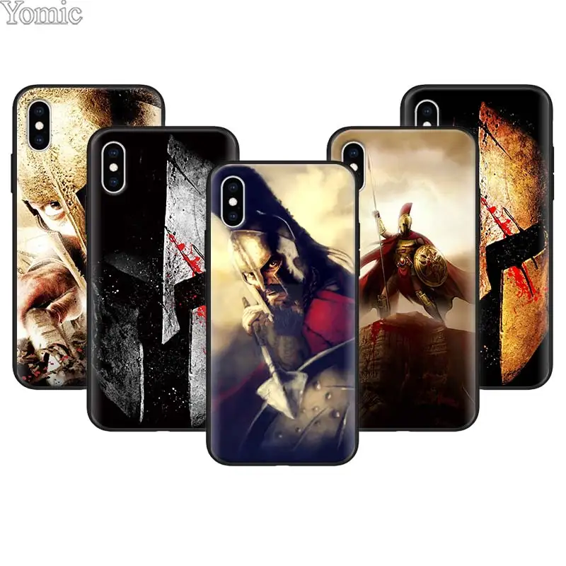 

Spartan warrior King Soft Phone Case for Apple iPhone 7 8 Plus X XR XS MAX Cases for iPhone 6 6s Plus 5S SE Case Coque