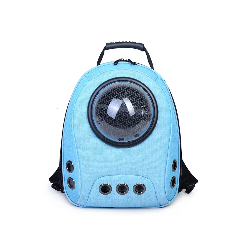 SMARTPET новая капсула дышащий рюкзак для домашних животных переноска кошка собака на открытом воздухе Дорожная сумка с большим пространством и большим количеством цветов - Цвет: ST-M227 Blue
