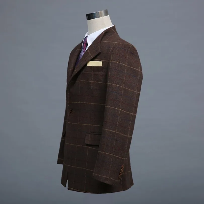 3 Wool Suit Wedding Suit Wool Man Clothes Groom Tuxedos Groomsman Made Man Suit (jacket + pants + vest)
