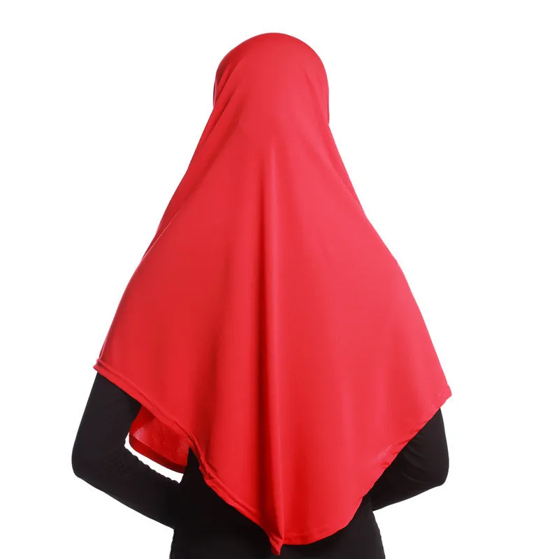 Женский мусульманский хиджаб исламский сплошной шарф Амира Кепка мягкий стрейч мгновенный легкий платок