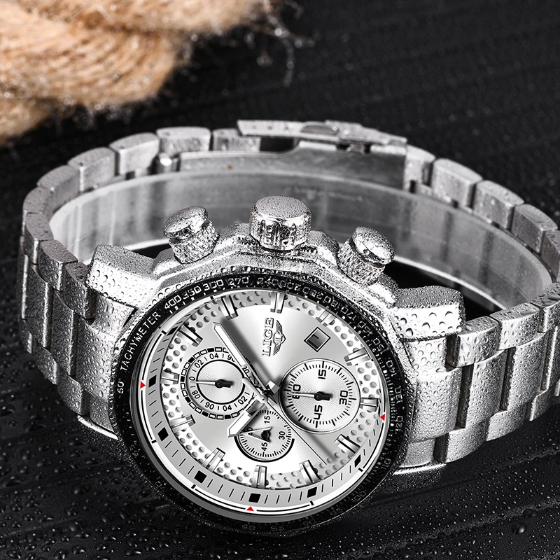 2019 New Watch Men LIGE Mens Watches Top Brand Luxury Sport Quartz Stainless Steel Man Clock Military Waterproof Chronograph+Box