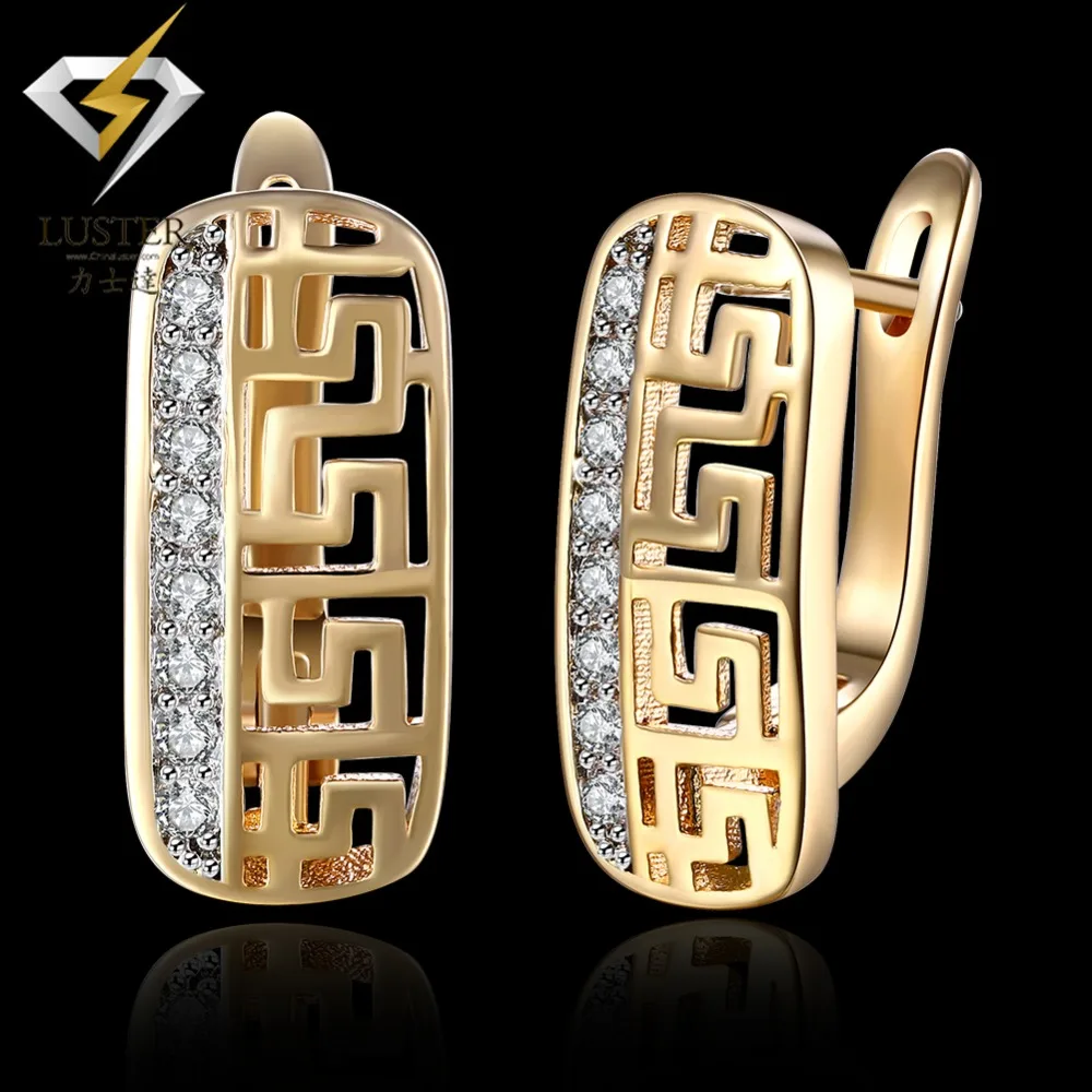 

2018 new model and new design gold jhumka zirconia stone brass copper earring