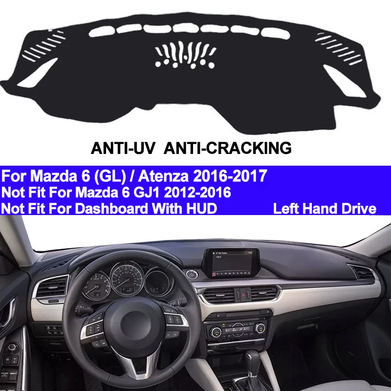 Чехол для приборной панели автомобиля коврик Mazda 6 GL Atenza 2016 2017 нескользящий