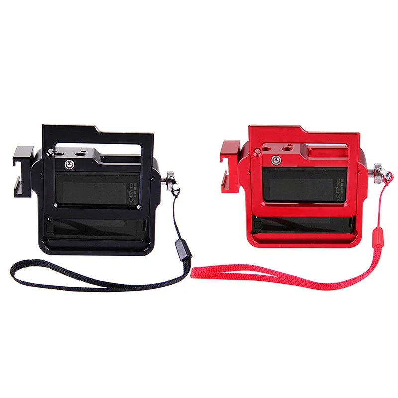  Aluminum Alloy cage Protective Housing Case Cover  Metal frame with lens cap for GoPro HERO4 Sports action camera accessories (5)