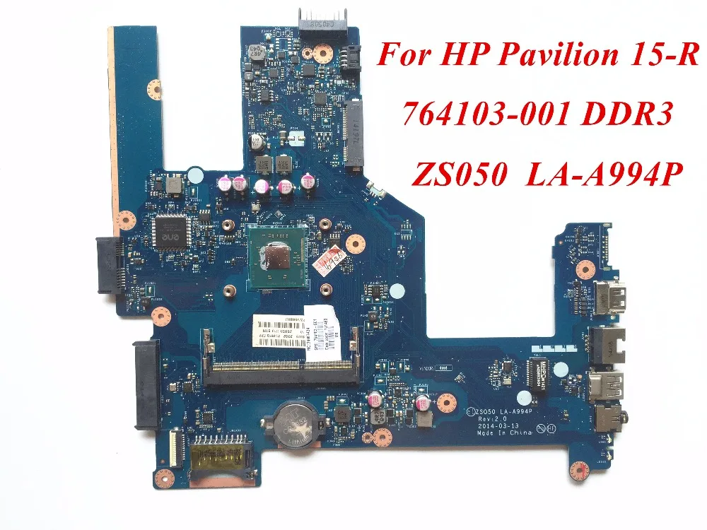 Высокое качество 764103-001 для HP Pavilion 15-R материнская плата ноутбука ZS050 LA-A994P SR1W2 N3530 DDR3
