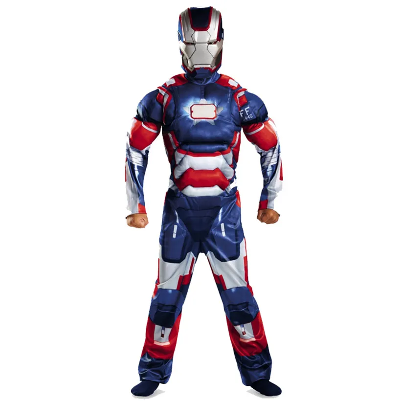 Iron Man 3 Patriot Muscle Child Superhero Halloween Costume Kids Fantasy Fancy Dress Avengers Superhero Carnival Party Disfrace Iron Man 3 Patriot Muscle Child Superhero Halloween Costume Kids Fantasy Fancy Dress Avengers Superhero Carnival Party Disfrace