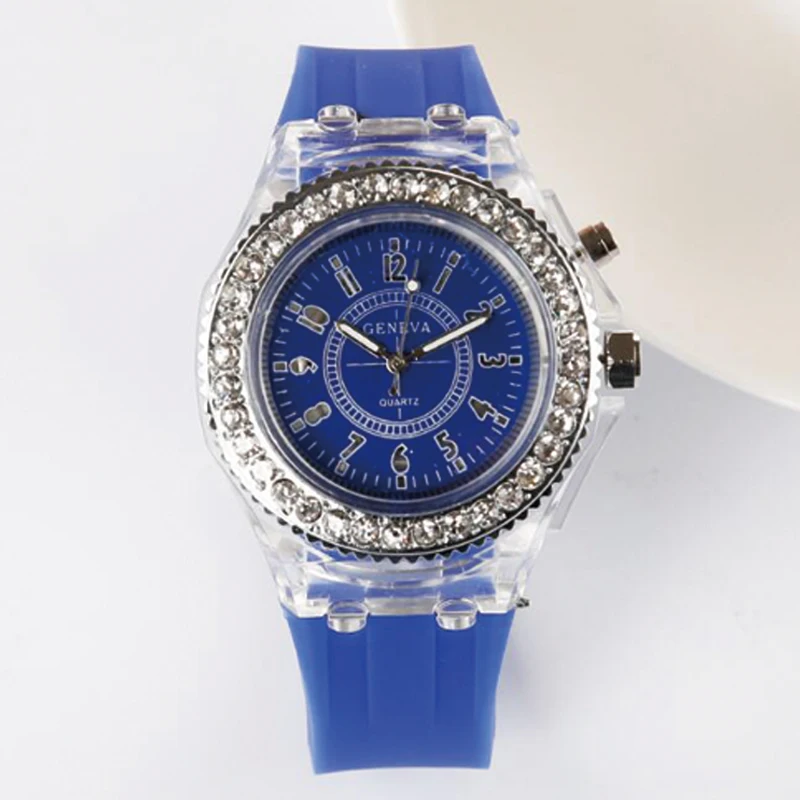 Luminous LED Sport Watches Women Quartz Watch ladies Women Men Silicone Wristwatches glowing Lover Watches (10)